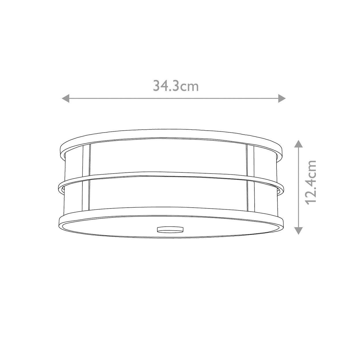 Feiss Fusion 3 Light Flush Fitting - Grecian Bronze