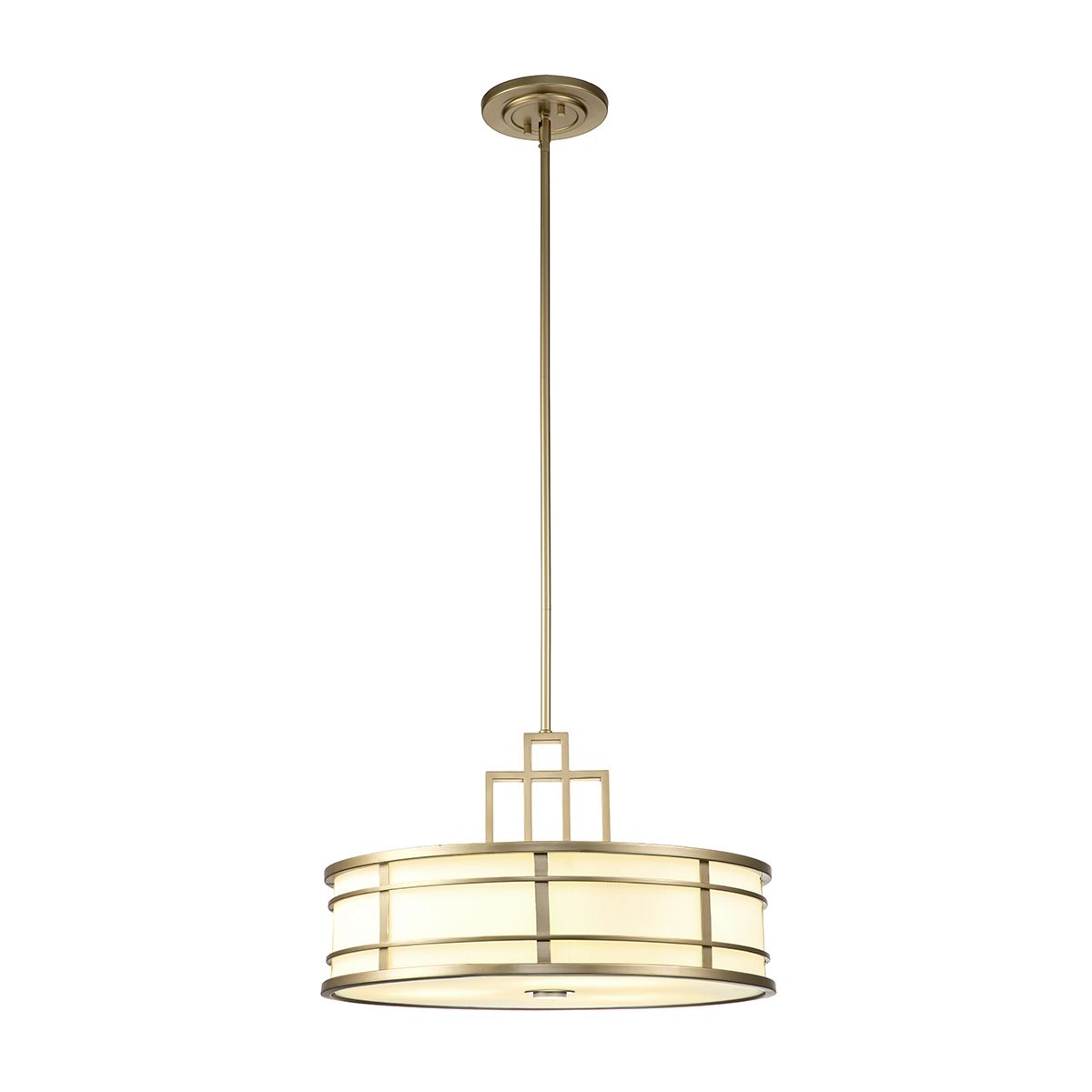 Feiss Fusion 3 Light Large Pendant - Painted Natural Brass