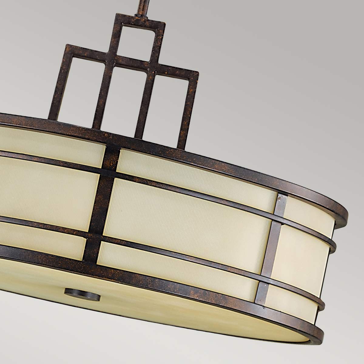 Feiss Fusion 3 Light Pendant - Grecian Bronze