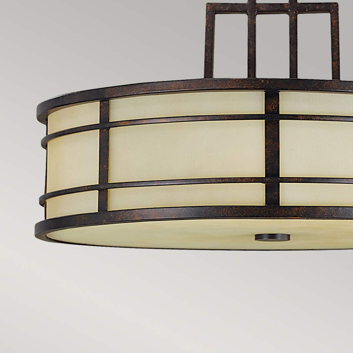 Feiss Fusion 3 Light Pendant - Grecian Bronze