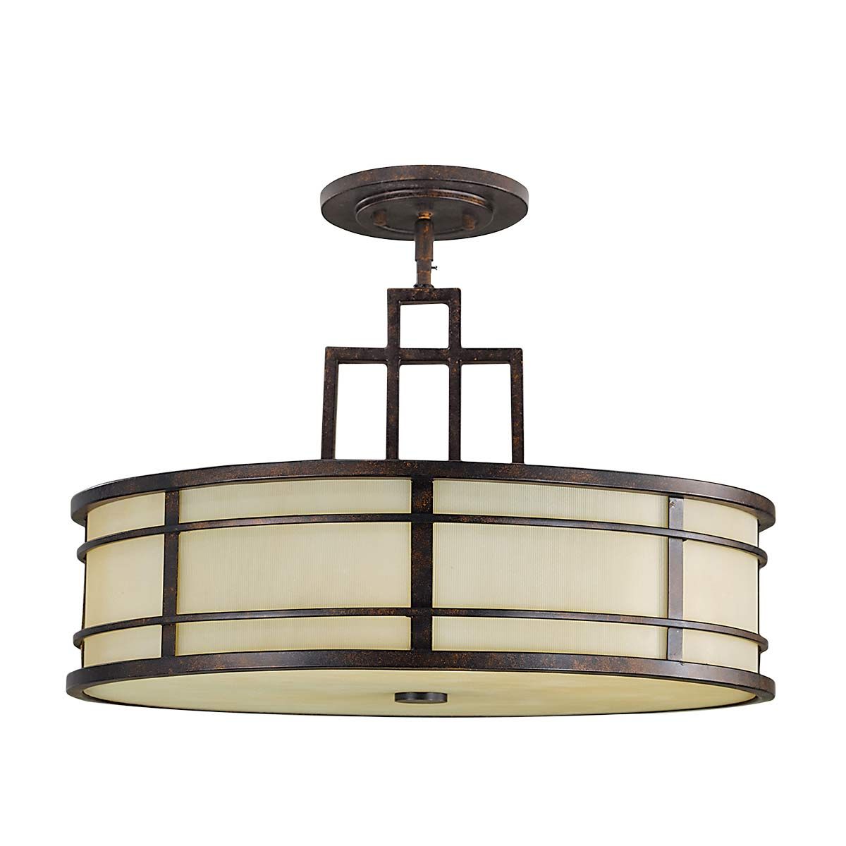 Feiss Fusion 3 Light Pendant - Grecian Bronze
