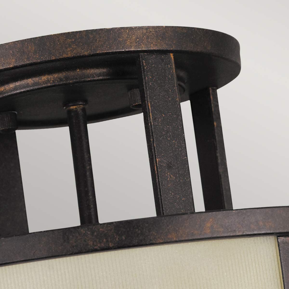 Feiss Fusion 3 Light Semi-Flush Fitting - Grecian Bronze