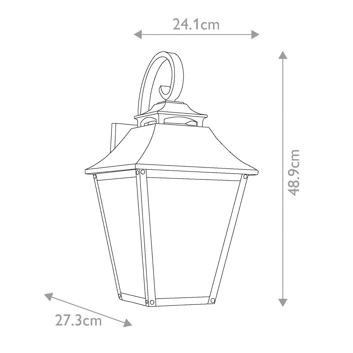 Feiss Galena 3 Light Large Wall Lantern - Sable