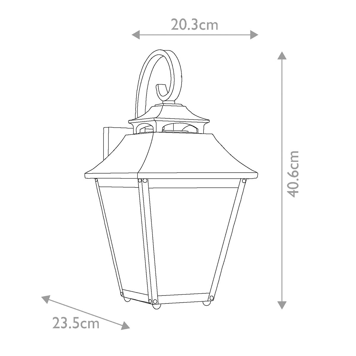 Feiss Galena Single Medium Wall Lantern - Sable