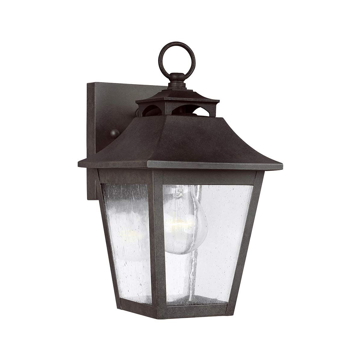 Feiss Galena Single Small Wall Lantern - Sable