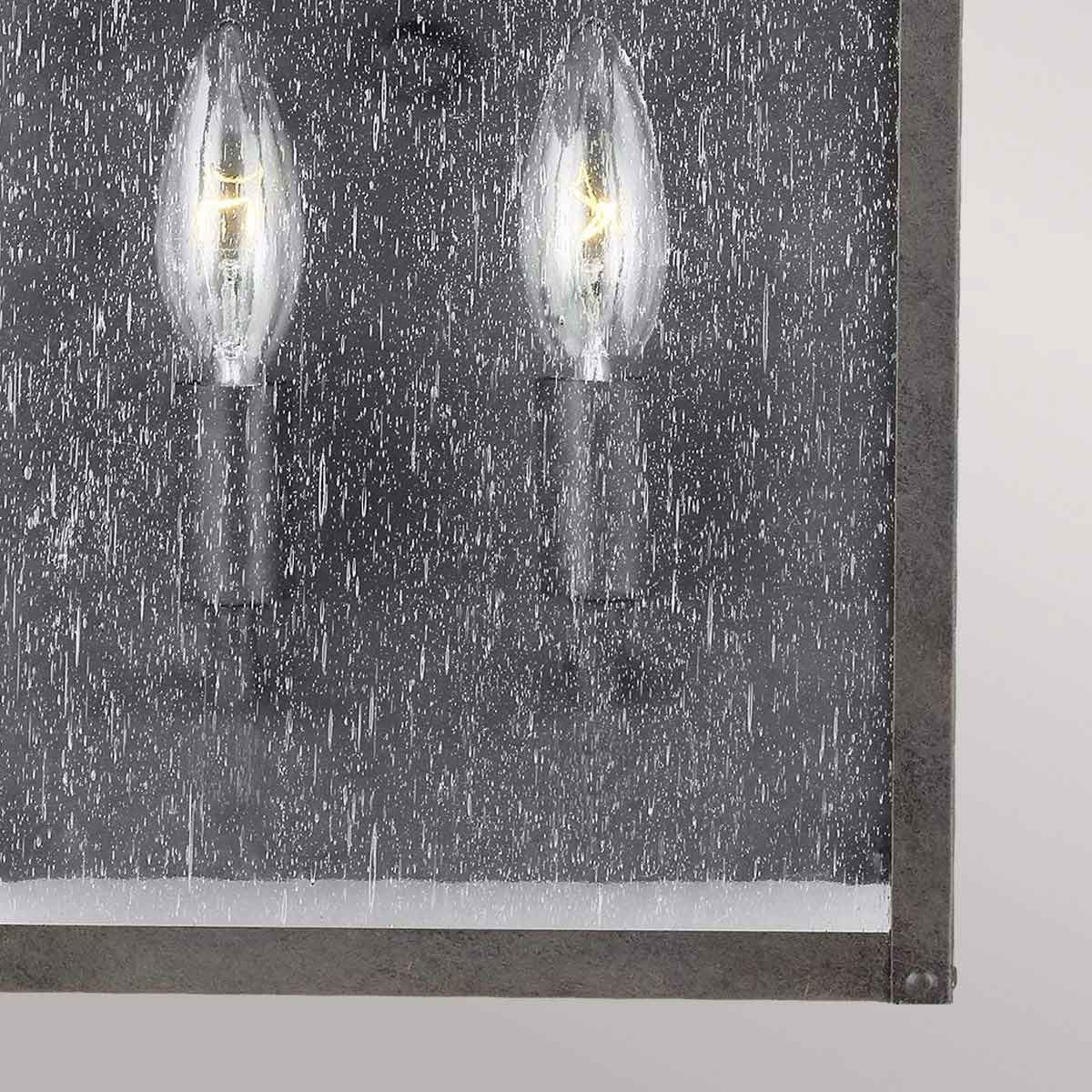 Feiss Galena 2 Light Half Lantern - Sable