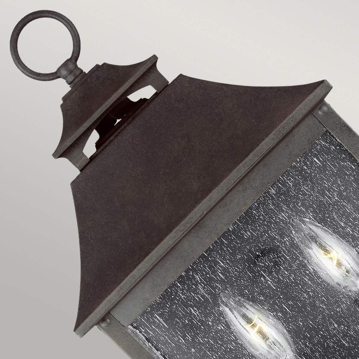 Feiss Galena 2 Light Half Lantern - Sable