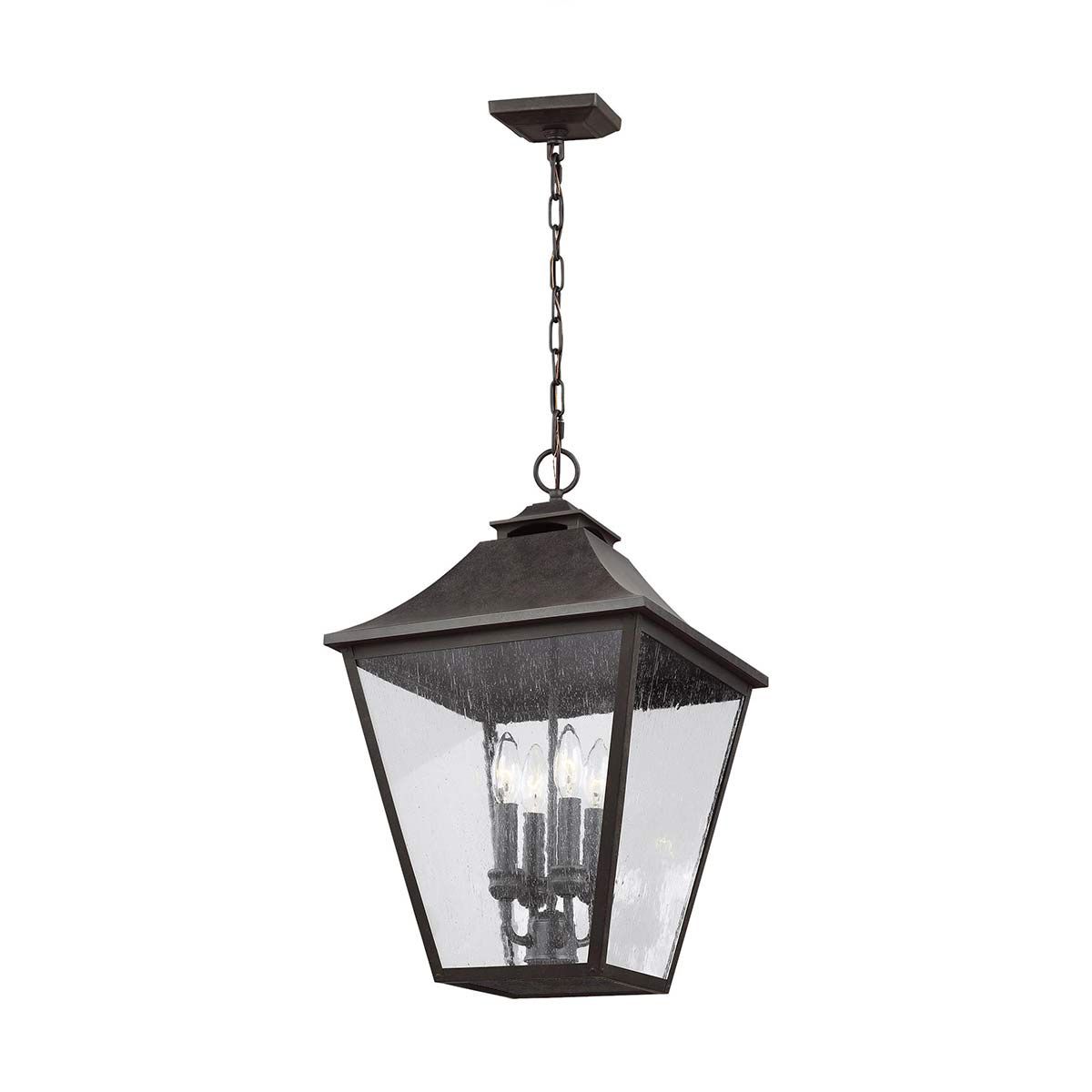 Feiss Galena 4 Light Chain Lantern - Sable