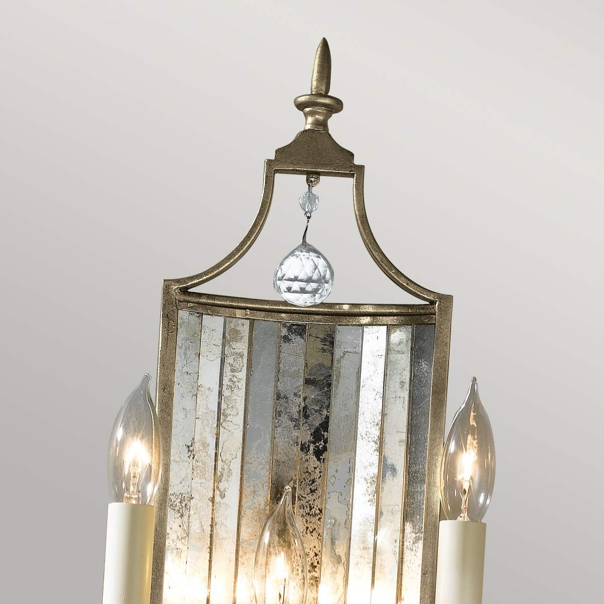 Feiss Gianna 3 Light Wall Light - Gilded Silver