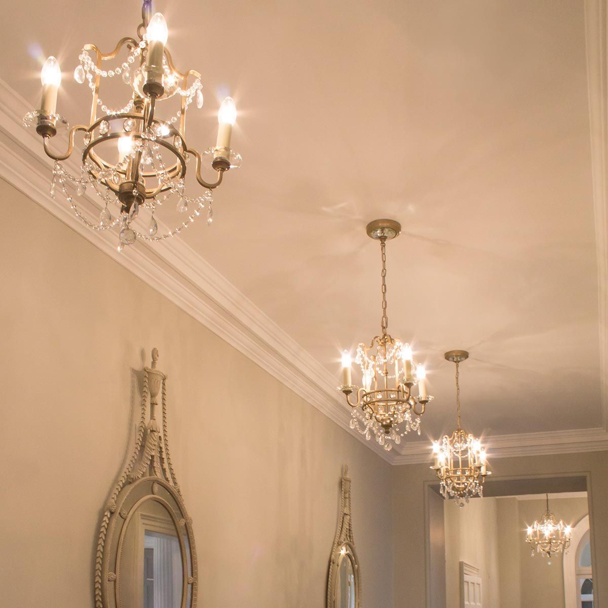 Feiss Gianna 4 Light Chandelier - Gilded Silver