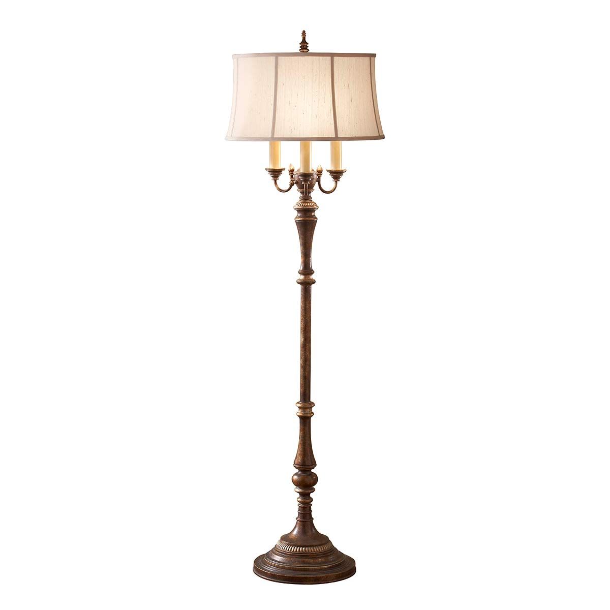 Feiss Gibson Single Floor Lamp - Cambridge Crackle