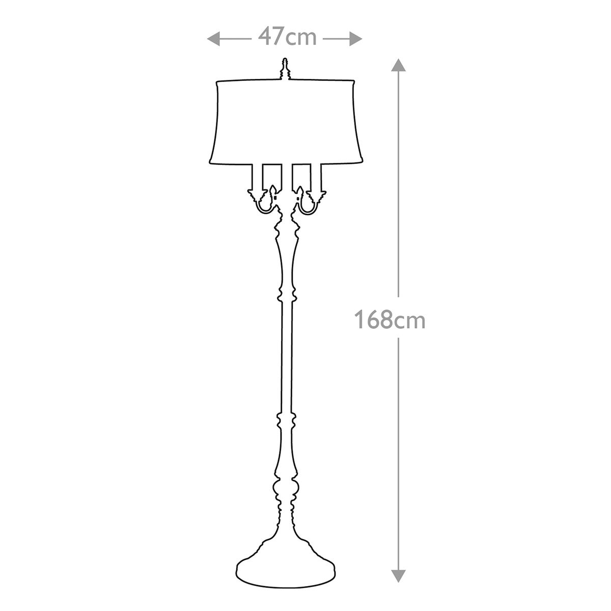 Feiss Gibson Single Floor Lamp - Cambridge Crackle