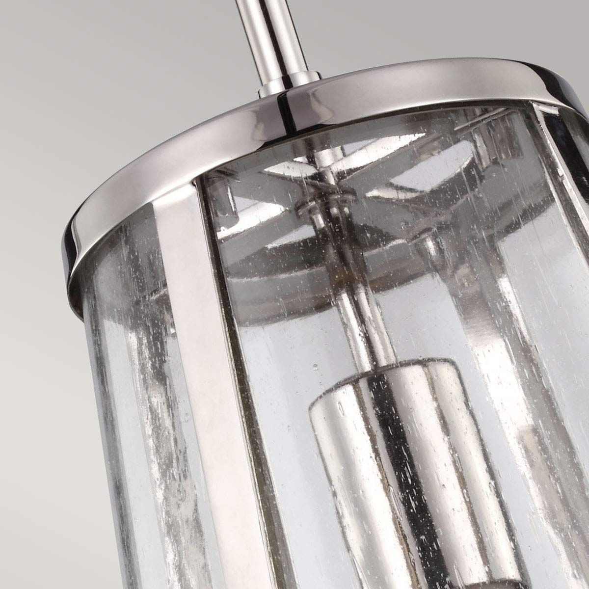 Feiss Harrow Single Small Pendant - Polished Nickel