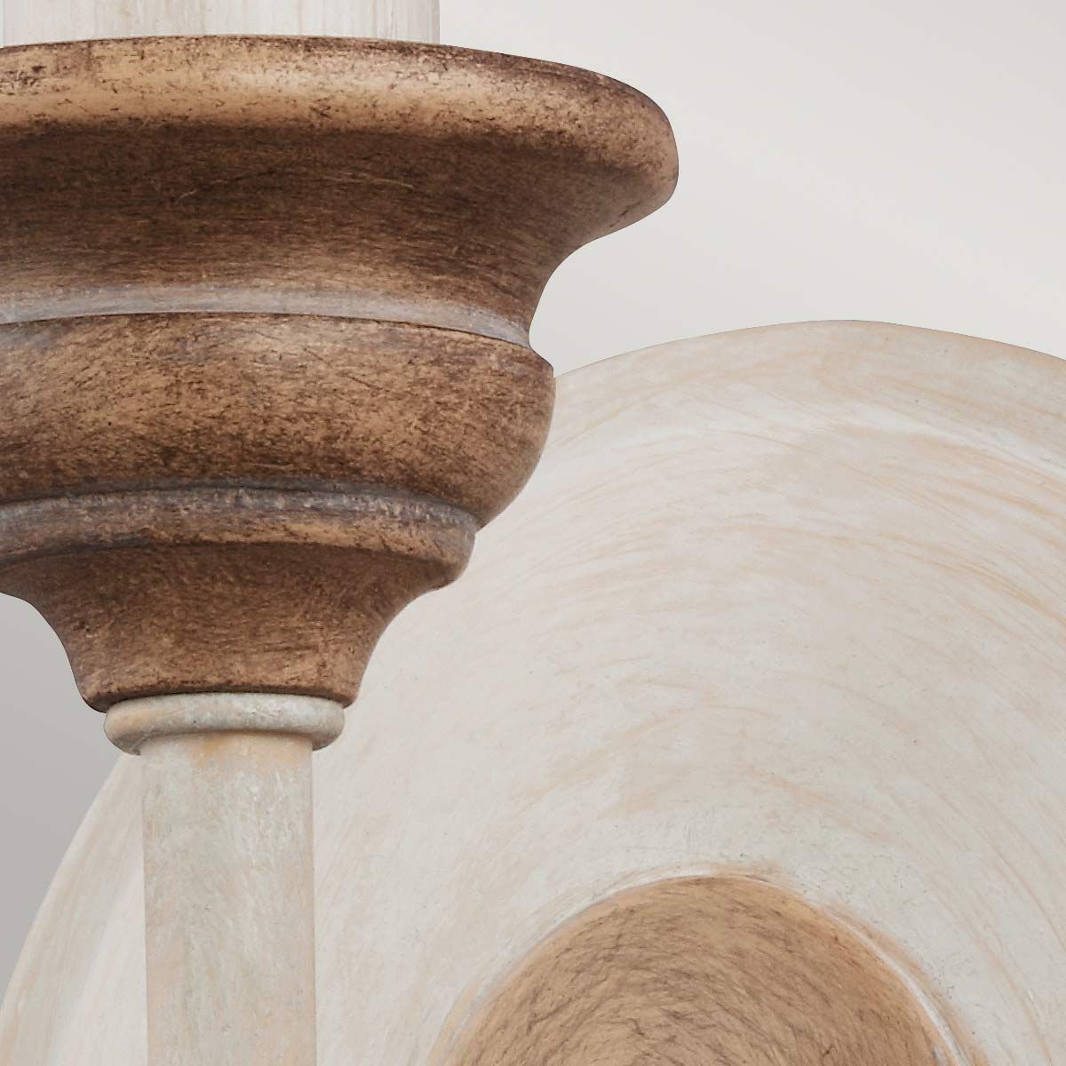 Feiss Hartsville Single Wall Light - Chalk Washed & Beachwood