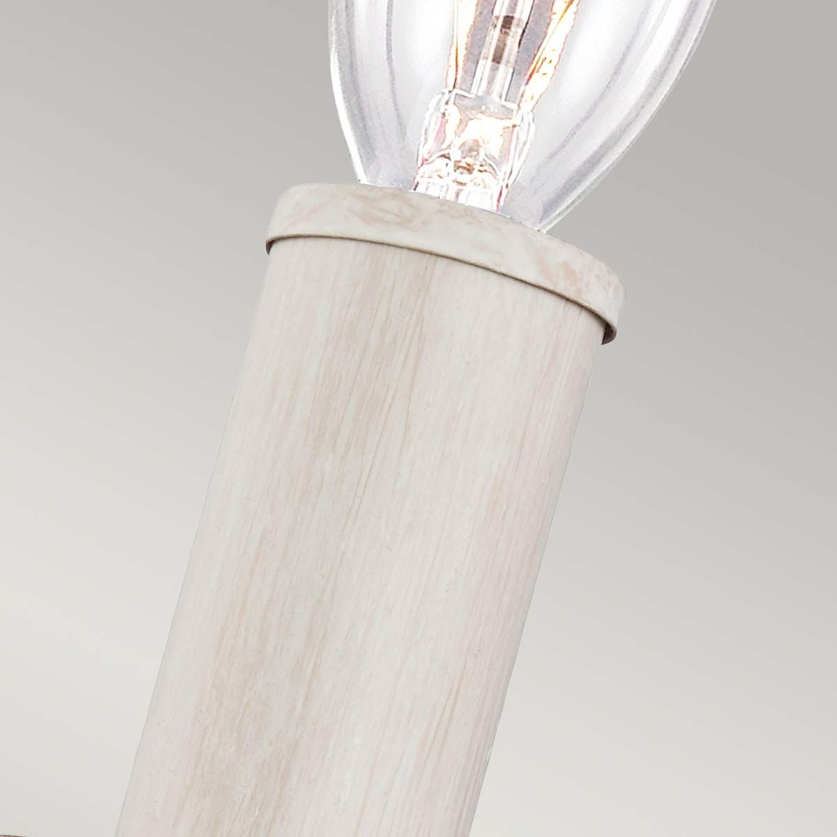 Feiss Hartsville Single Wall Light - Chalk Washed & Beachwood