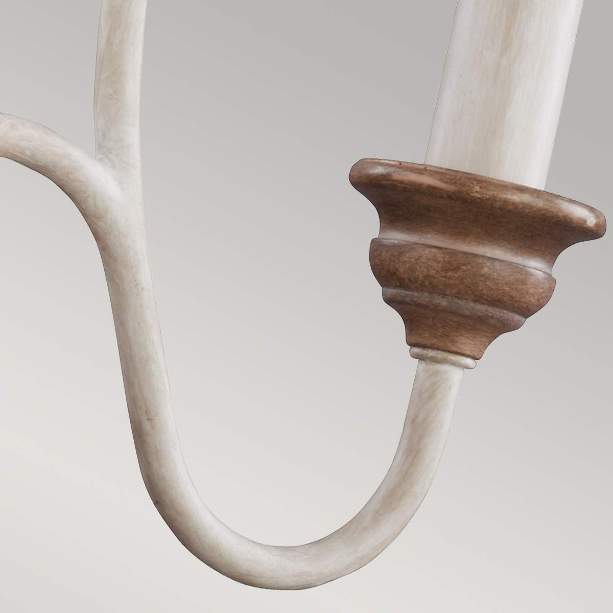 Feiss Hartsville 3 Light Chandelier - Chalk Washed & Beachwood