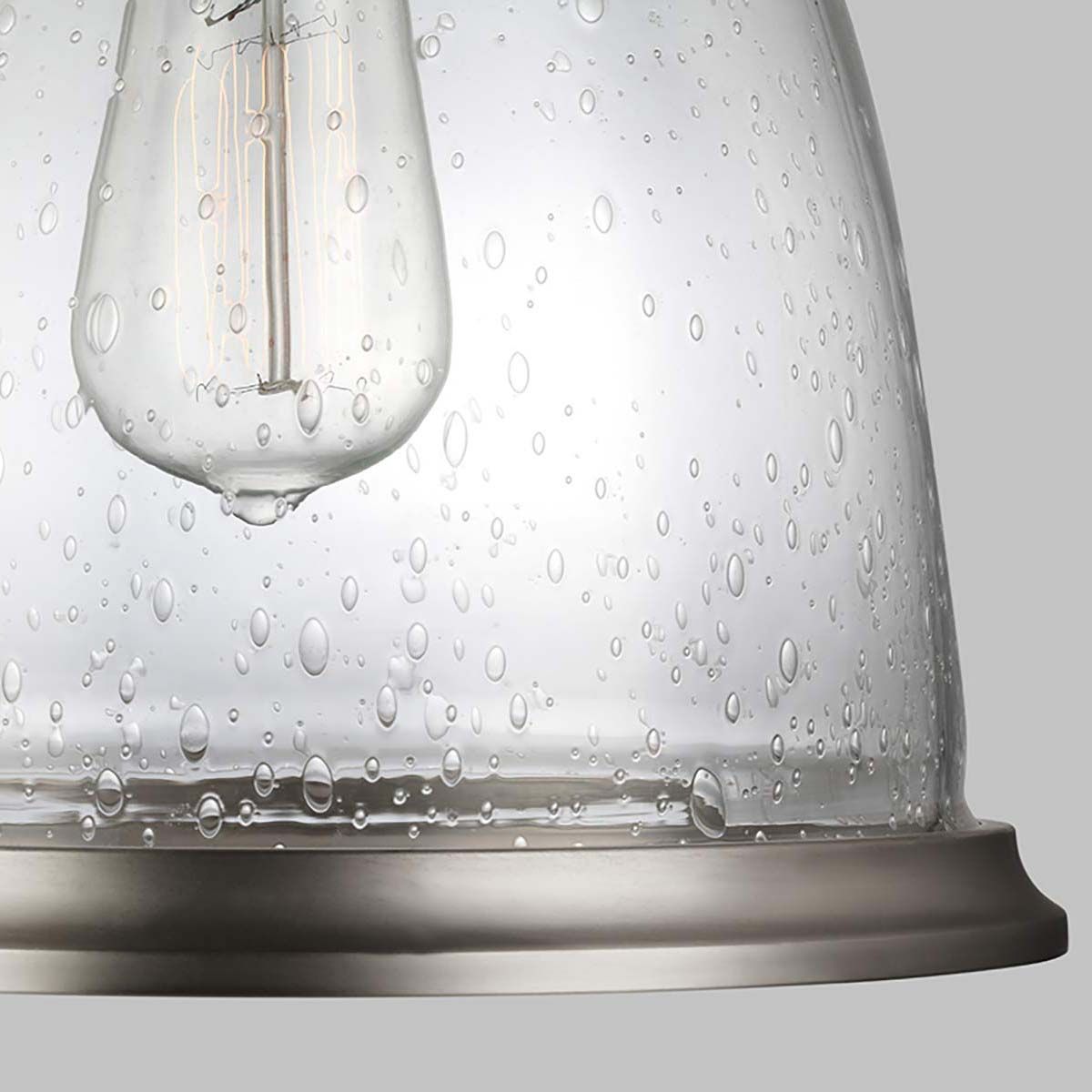 Feiss Hobson Single Medium Pendant - Satin Nickel