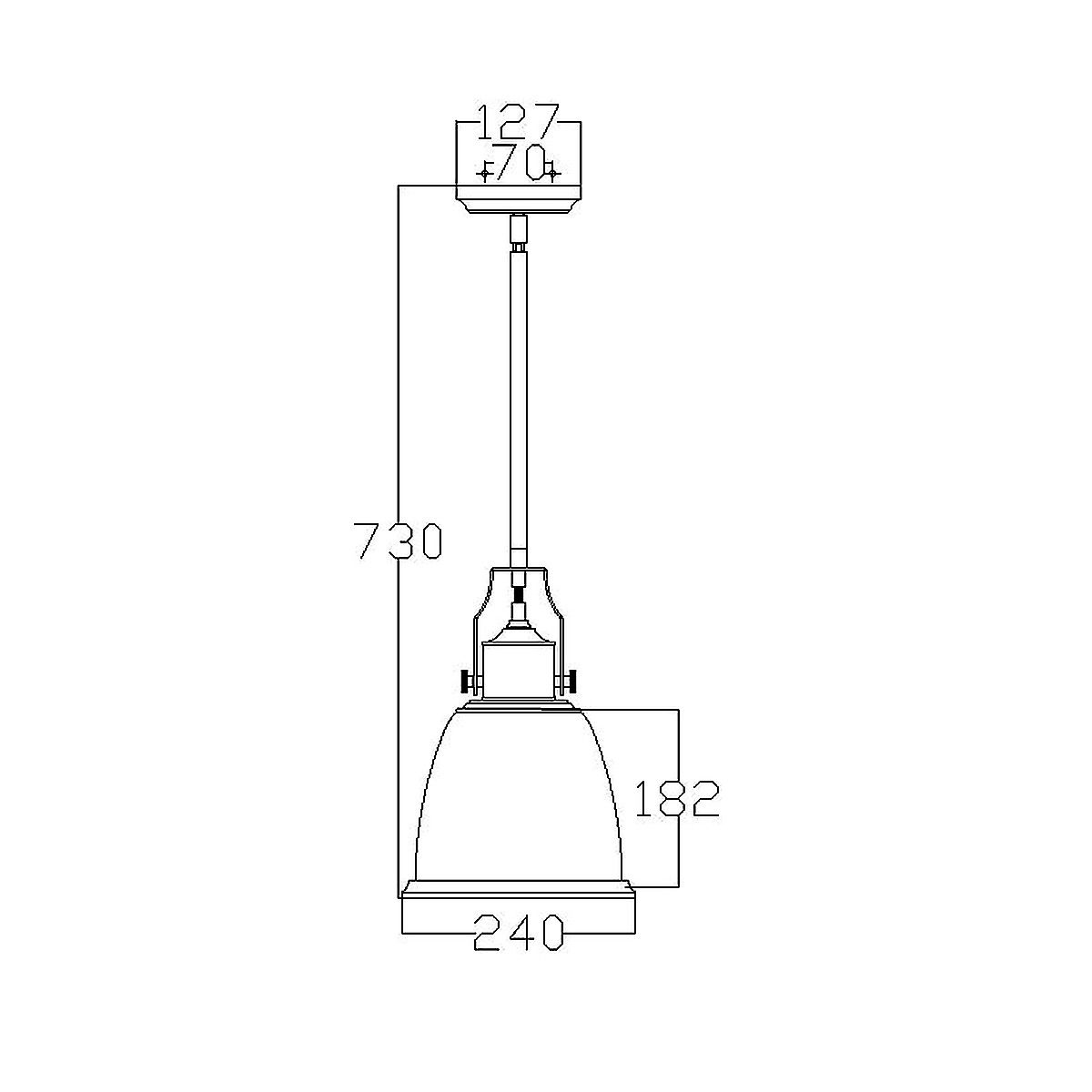 Feiss Hobson Single Medium Pendant - Satin Nickel