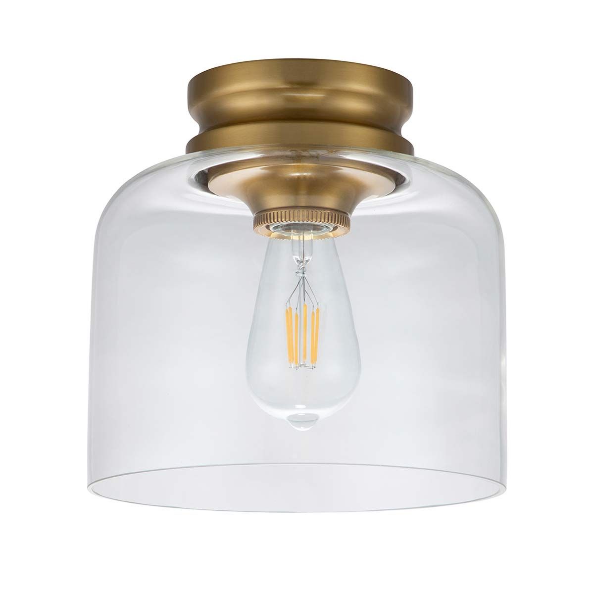 Feiss Hounslow Single Flush Fitting - Burnished Brass