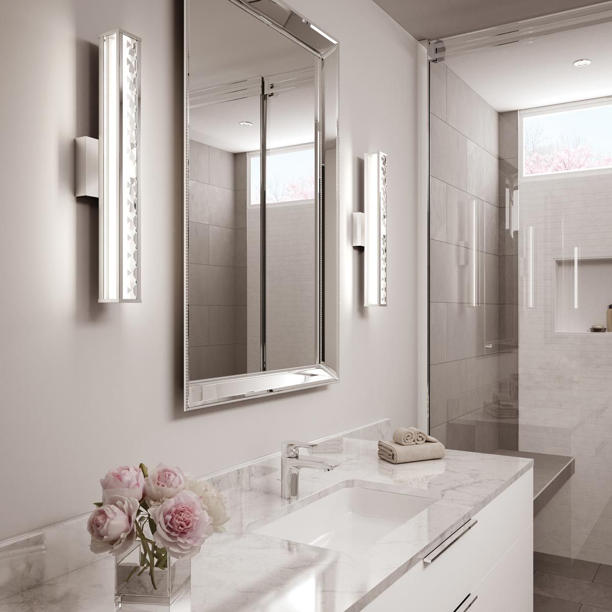 Feiss Jessie Single LED Bathroom Wall Light - Polished Chrome