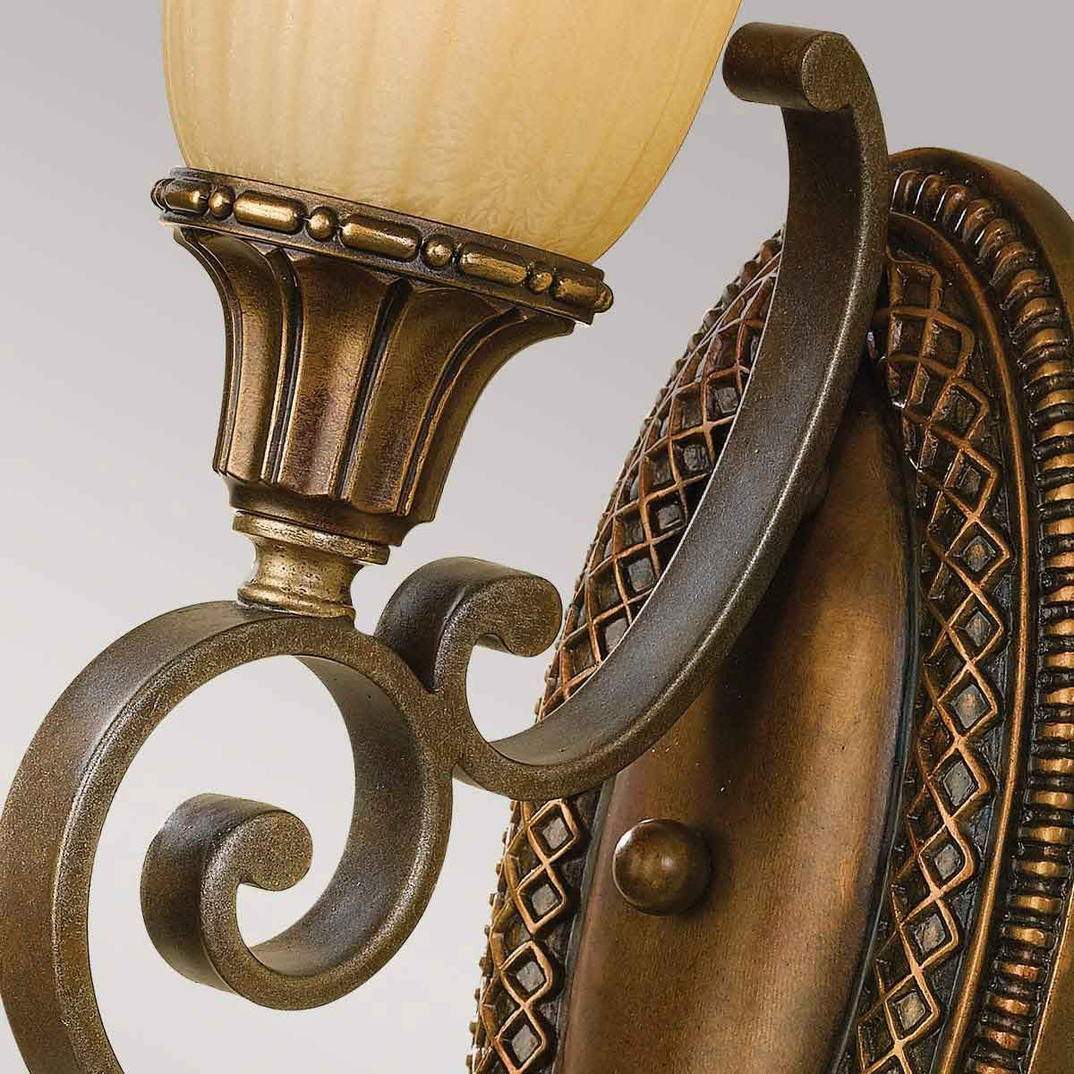Feiss Kelham Hall Single Wall Light - Firenze Gold & British Bronze