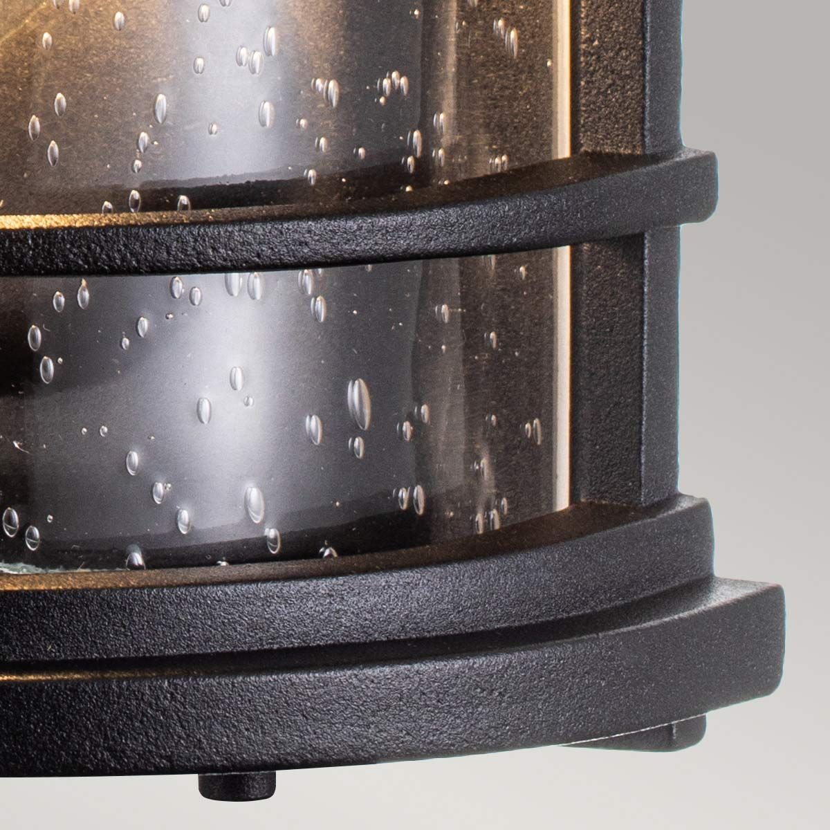Feiss Lighthouse Single Half Lantern - Textured Black