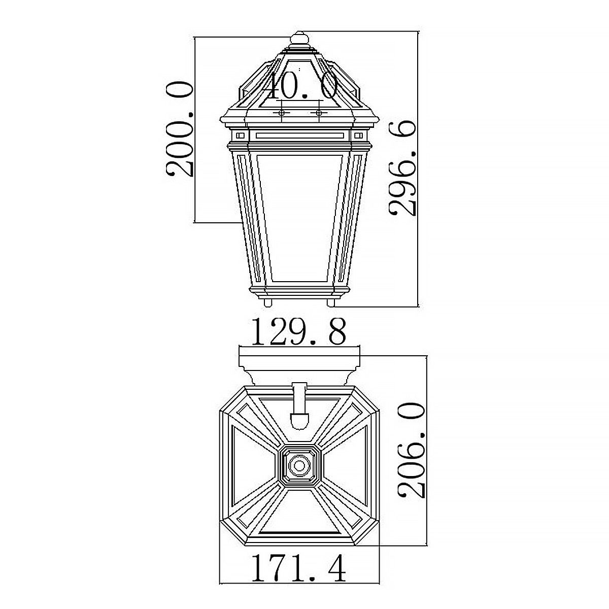 Feiss Londontowne Single Wall Lantern - Weathered Chestnut