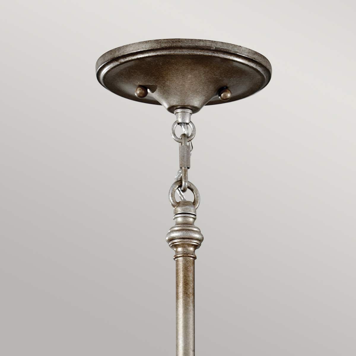 Feiss Lucia 6 Light Chandelier - Burnished Silver