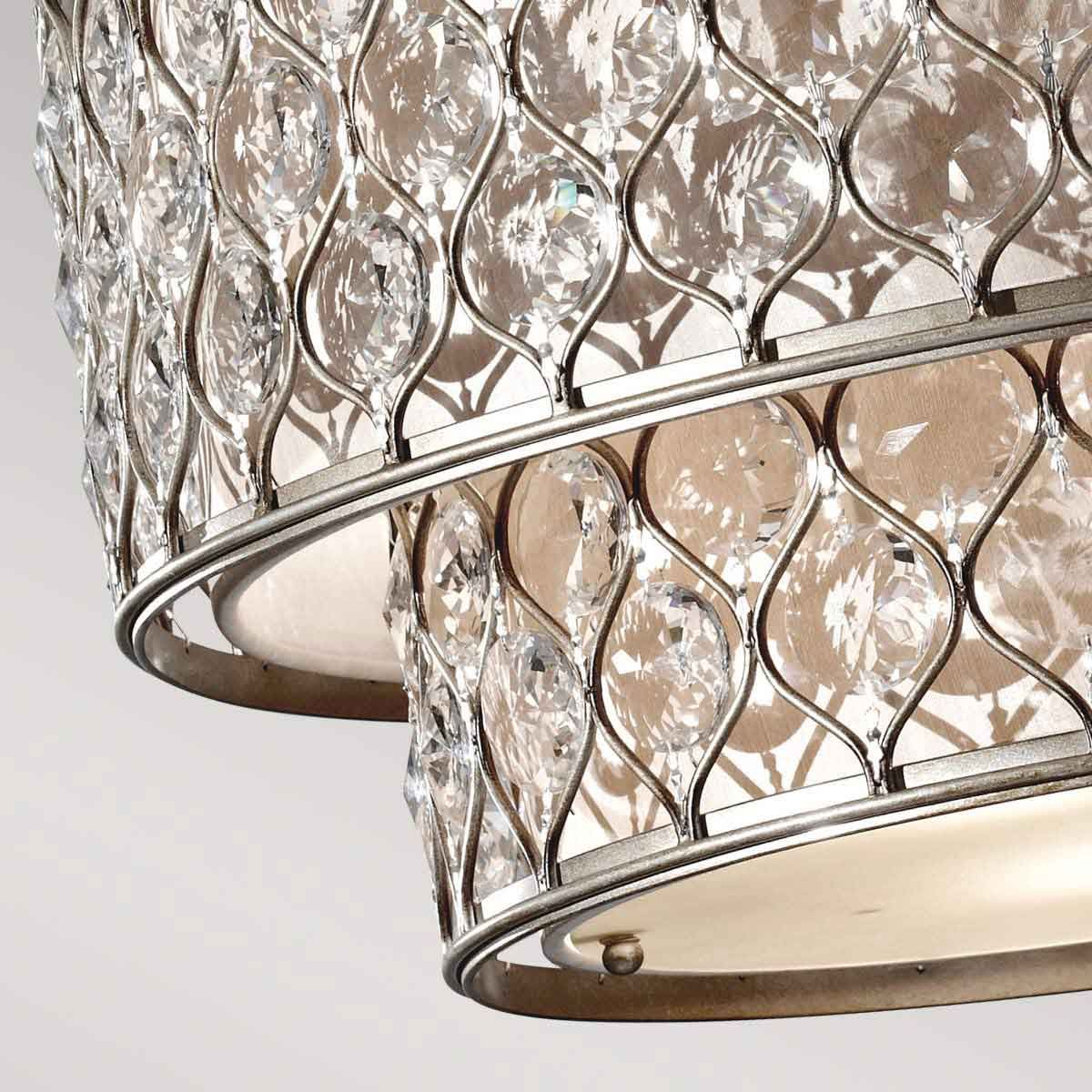 Feiss Lucia 6 Light Chandelier - Burnished Silver
