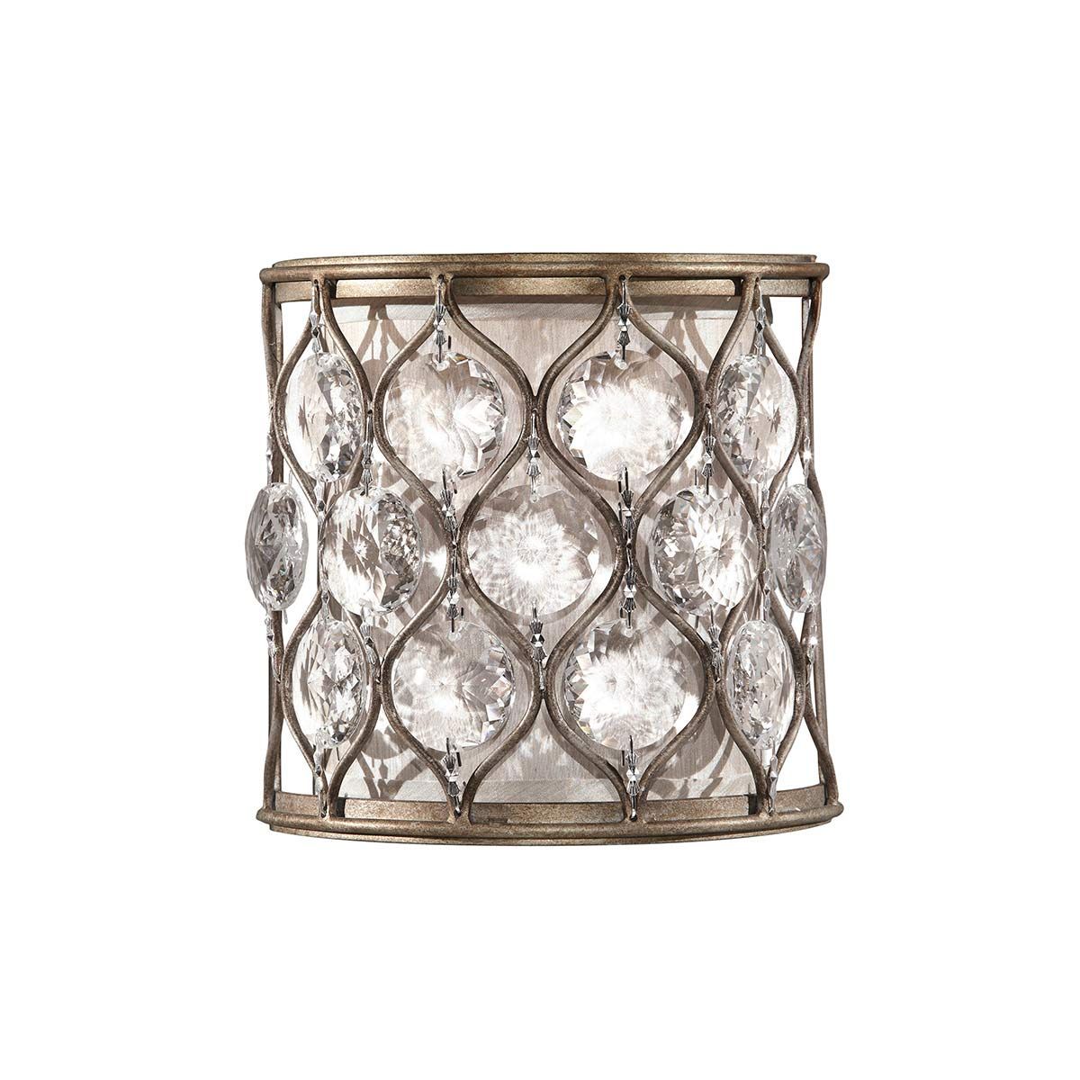 Feiss Lucia Single Wall Light - Burnished Silver