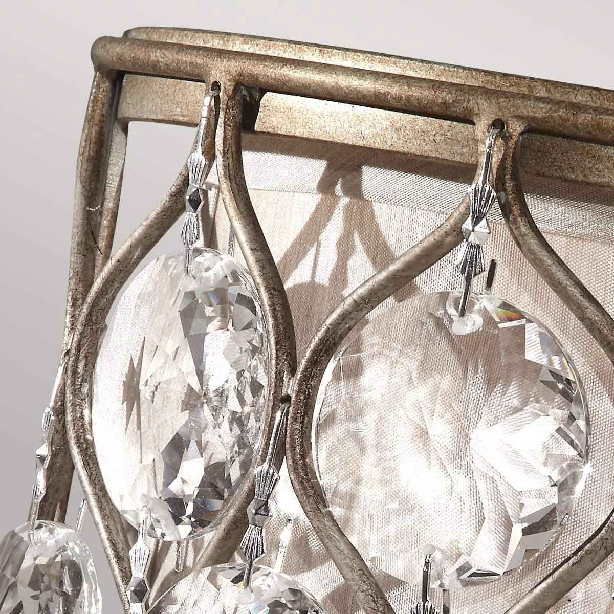 Feiss Lucia Single Wall Light - Burnished Silver