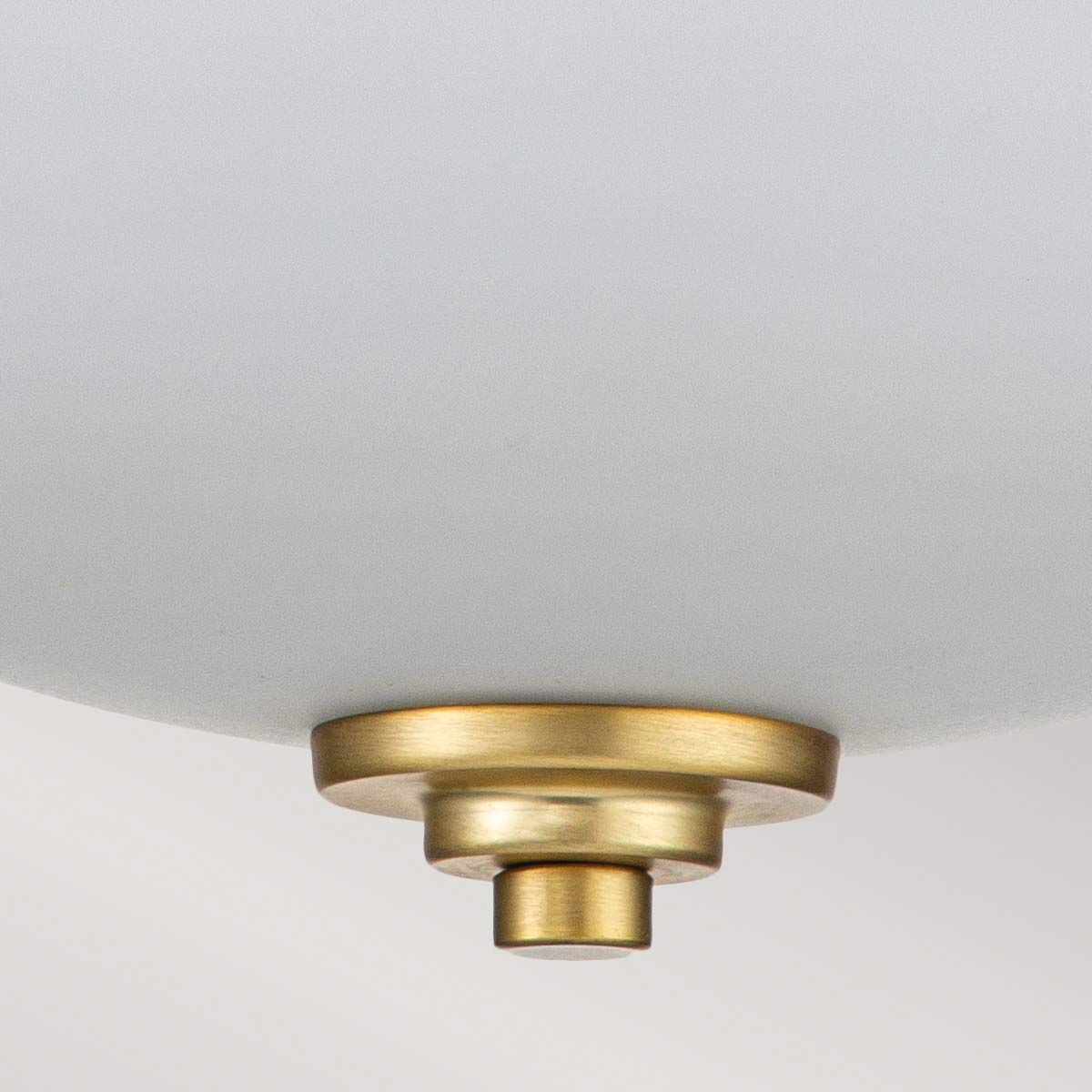Feiss Malibu 2 Light Flush Fitting - Brushed Brass