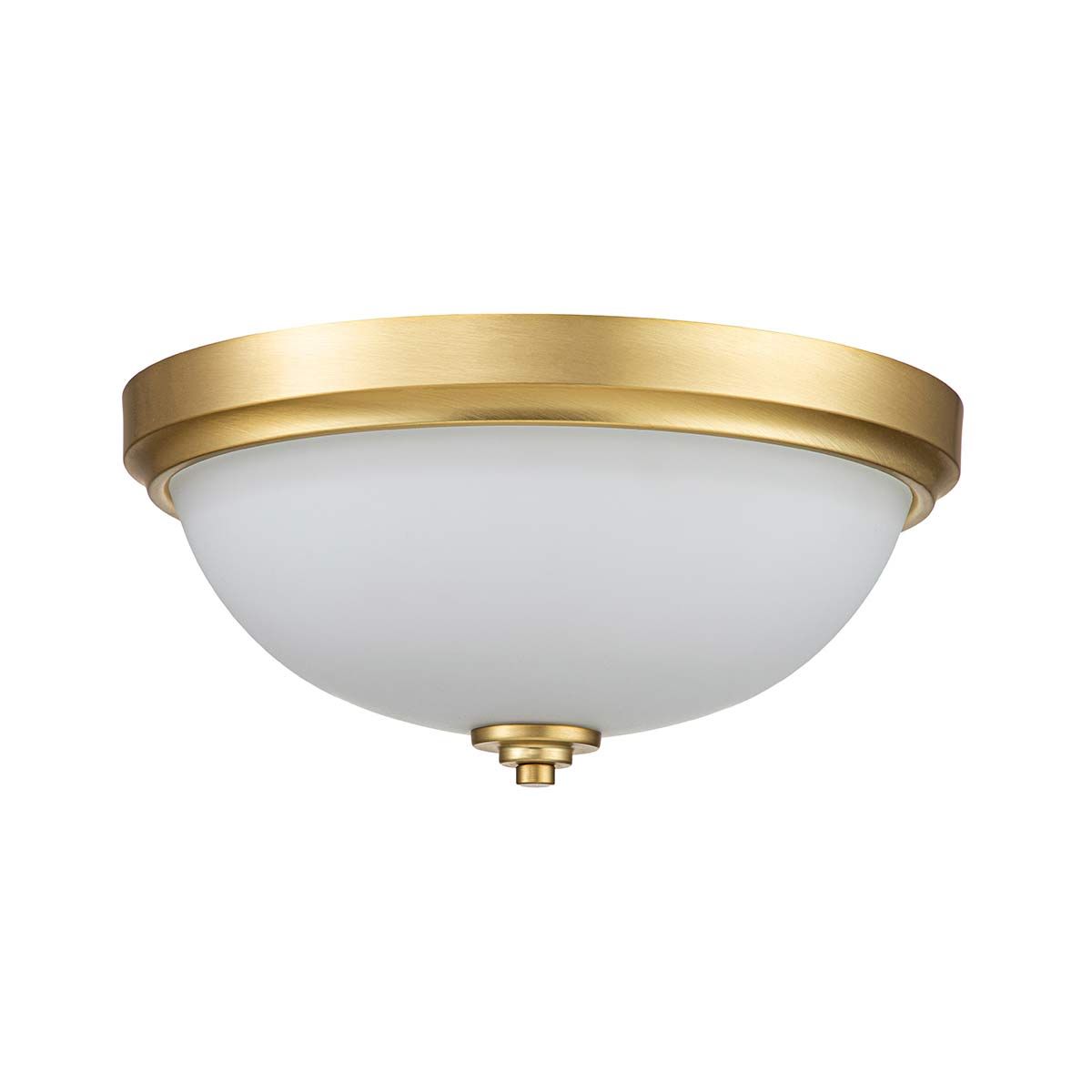Feiss Malibu 2 Light Flush Fitting - Brushed Brass