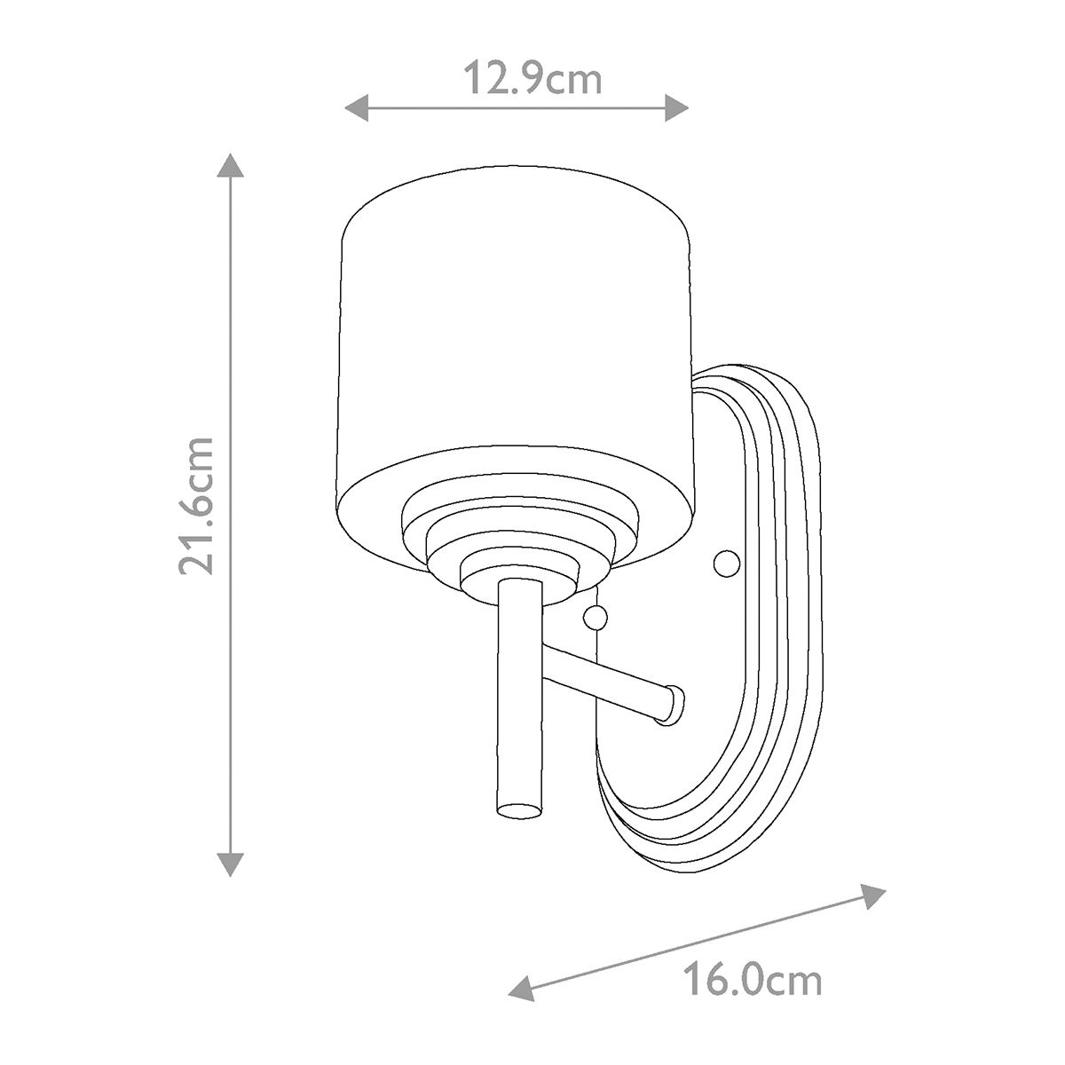 Feiss Malibu Single Bathroom Wall Light - Polished Chrome