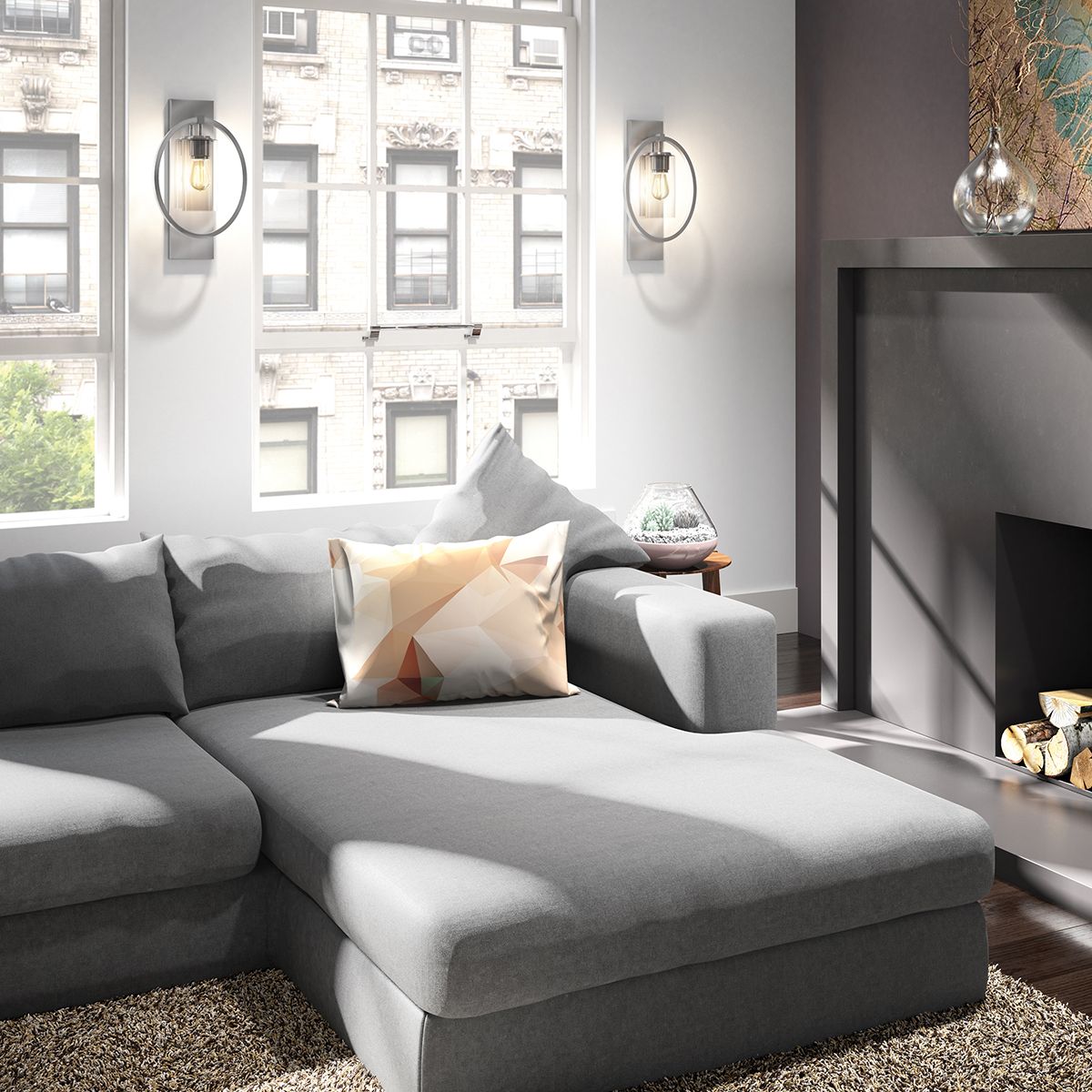 Feiss Marlena Single Wall Light - Polished Chrome