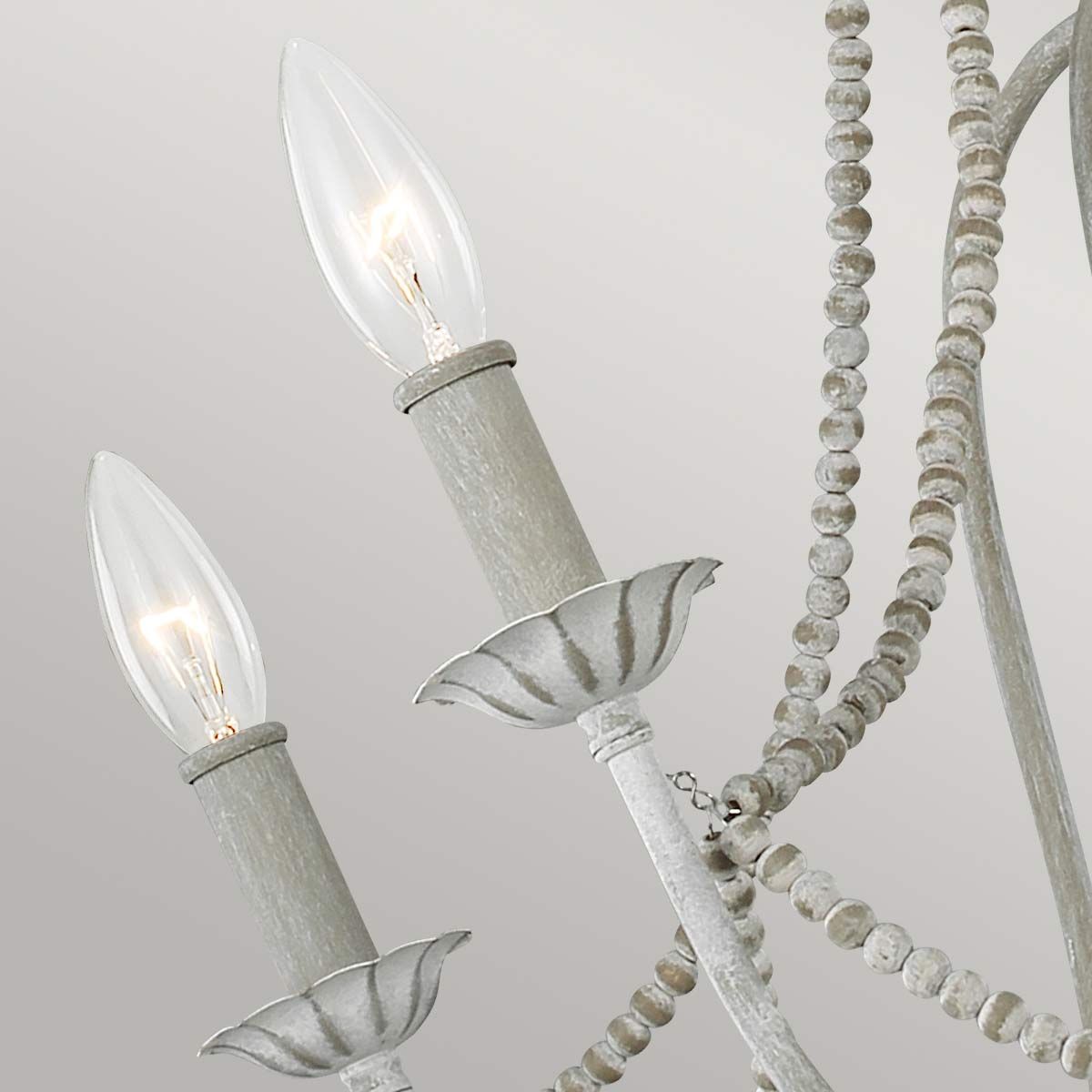 Feiss Maryville 6 Light Chandelier - Washed Grey
