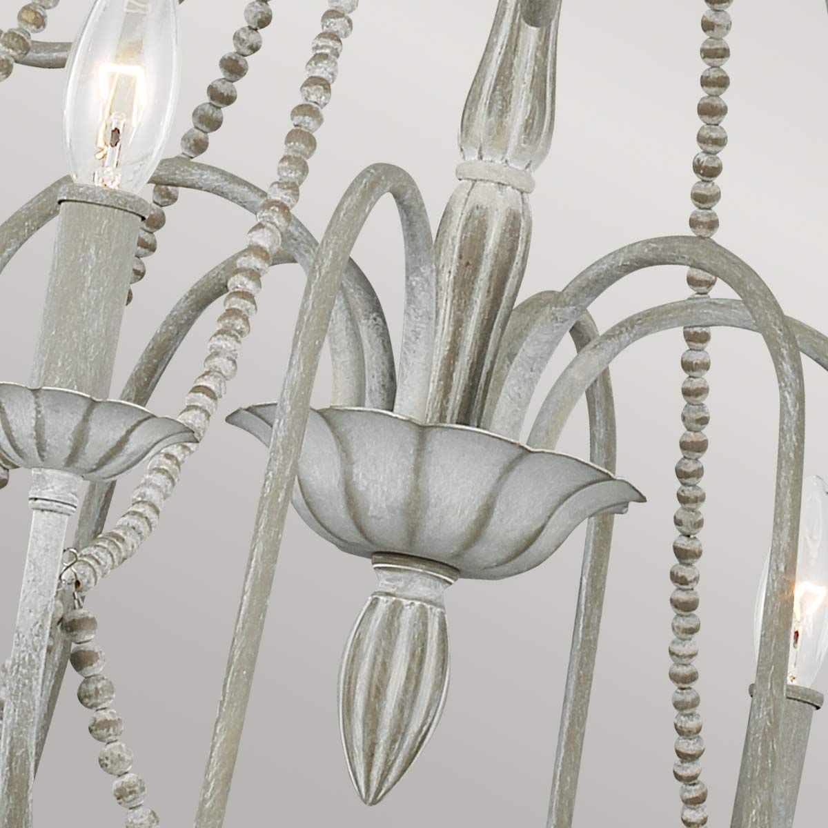 Feiss Maryville 9 Light Chandelier - Washed Grey