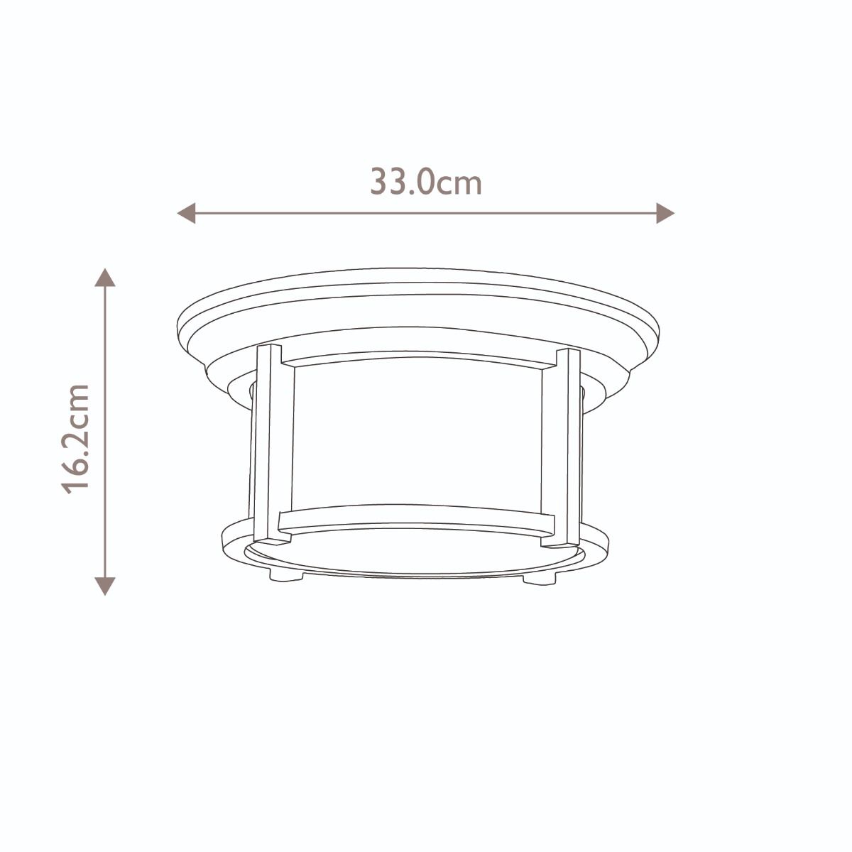 Feiss Merrill 2 Light Flush Fitting - Heritage Bronze