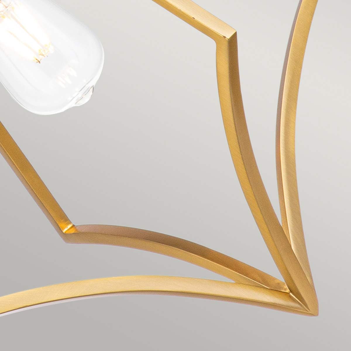 Feiss Nico Single Medium Pendant - Burnished Brass
