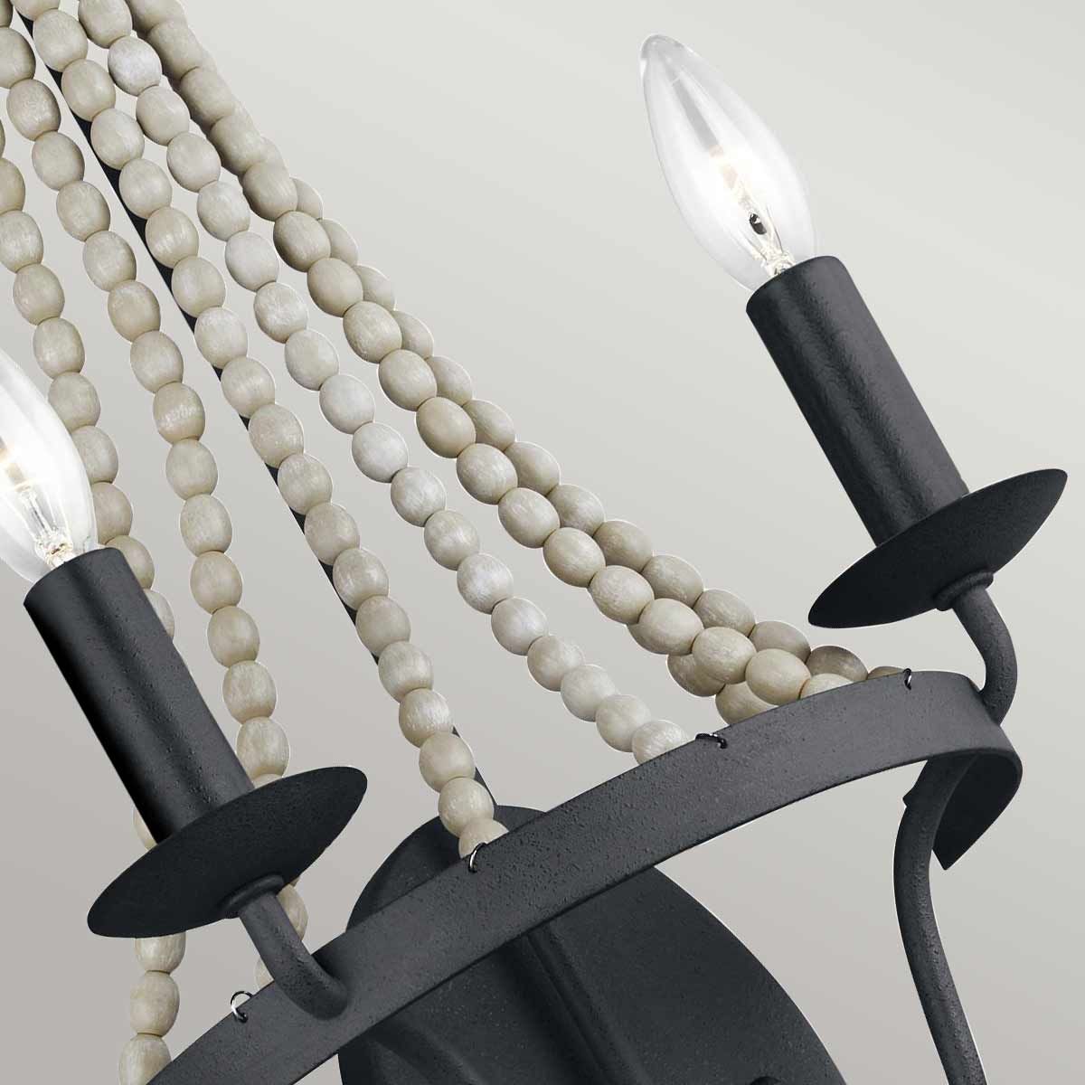 Feiss Nori 2 Light Wall Light - Dark Weathered Zinc & Driftwood Grey