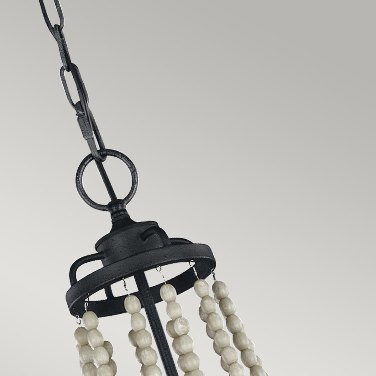Feiss Nori 4 Light Chandelier - Dark Weathered Zinc & Driftwood Grey