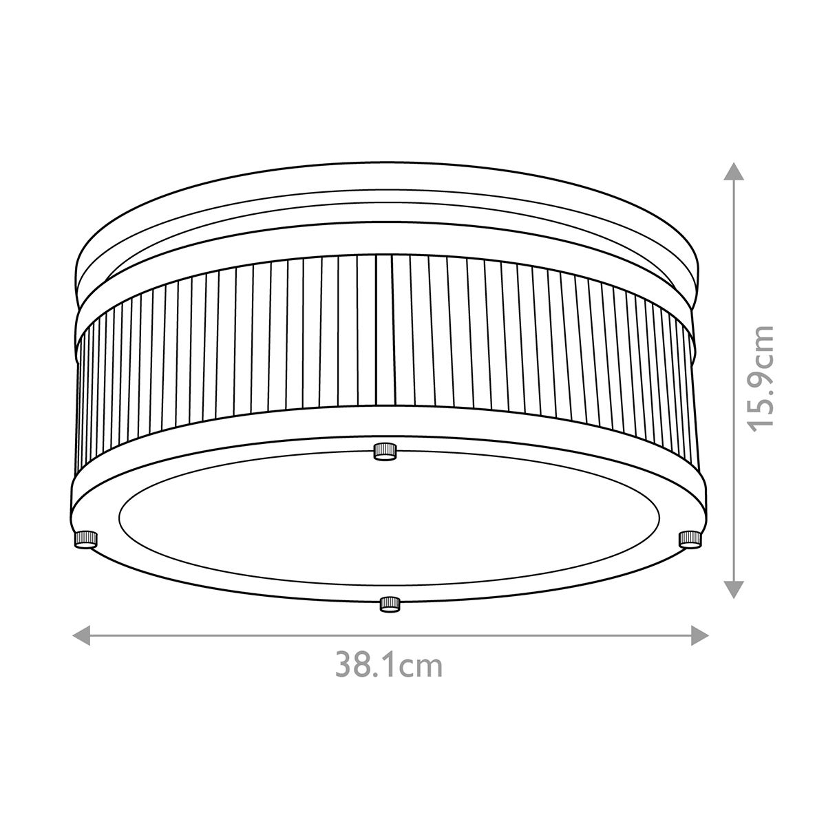 Feiss Paulson 3 Light Flush Fitting - Chrome