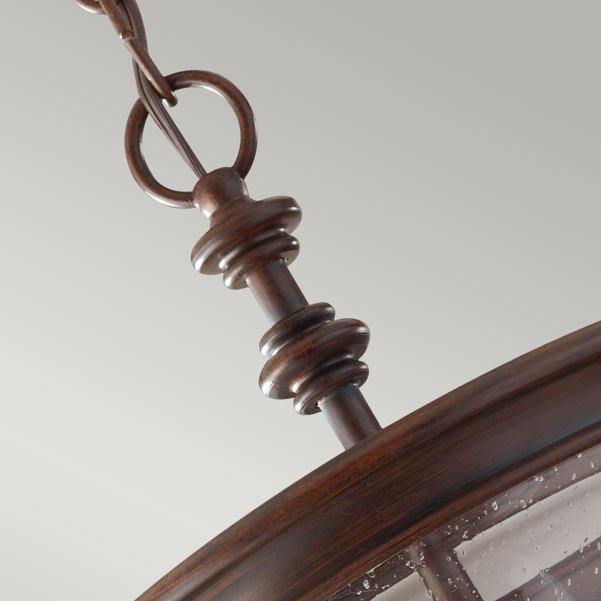 Feiss Pickering Lane 3 Light Semi-Flush Fitting - Heritage Bronze
