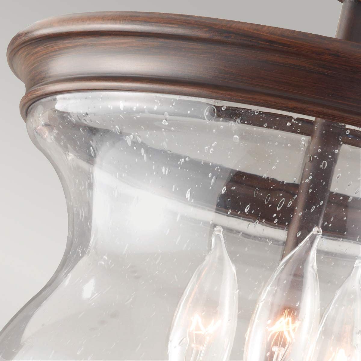 Feiss Pickering Lane 3 Light Semi-Flush Fitting - Heritage Bronze