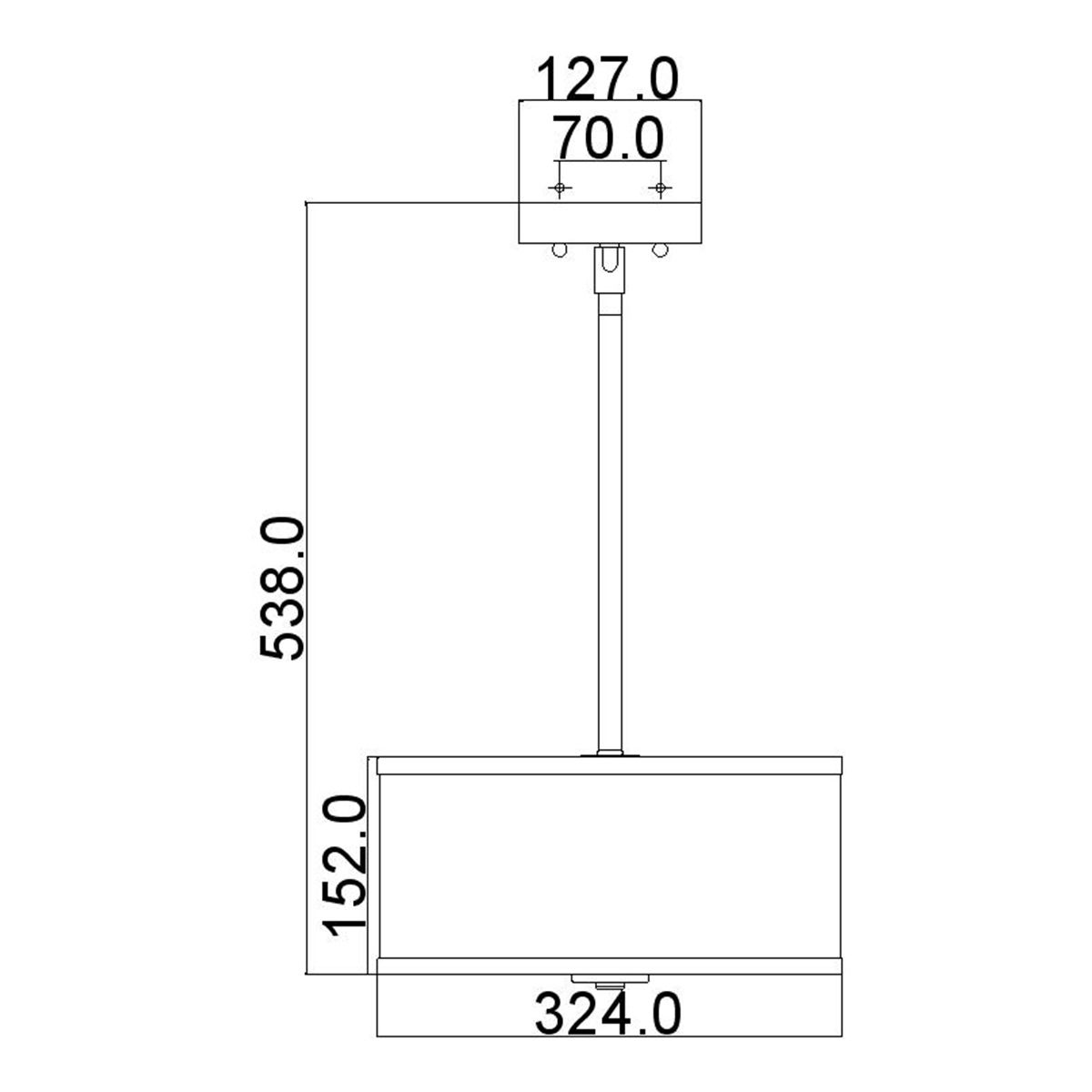 Feiss Prospect Park 2 Light Semi-Flush - Satin Nickel & Chrome