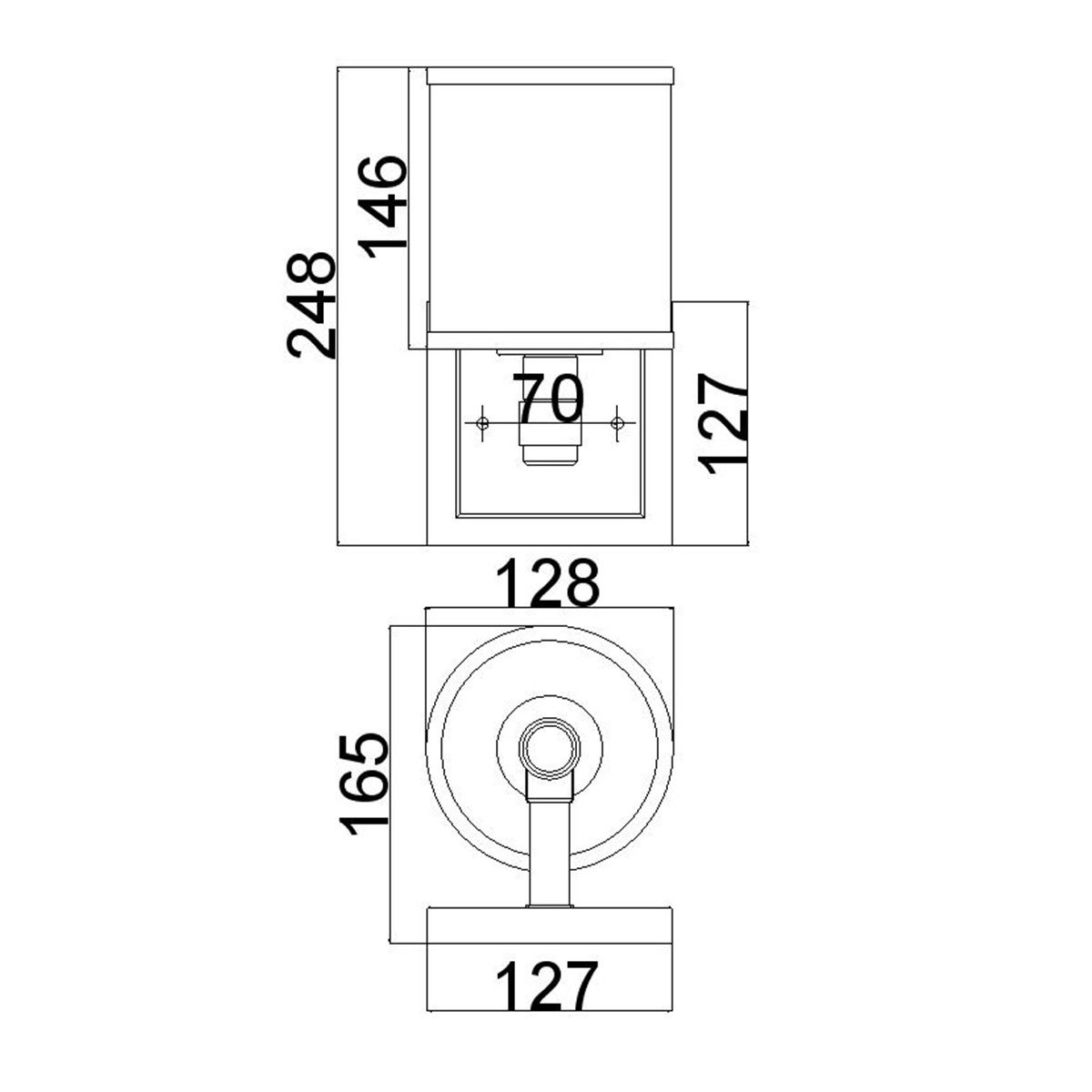 Feiss Prospect Park Single Wall Light - Satin Nickel & Chrome