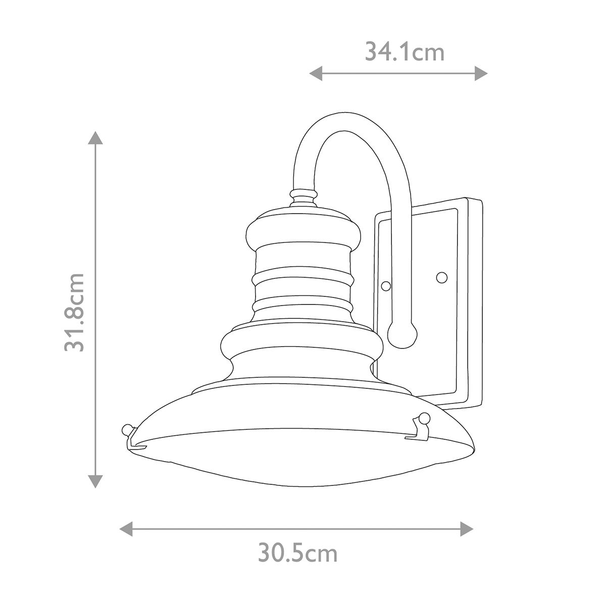 Feiss Redding Station Single Medium Wall Lantern - Restoration Bronze