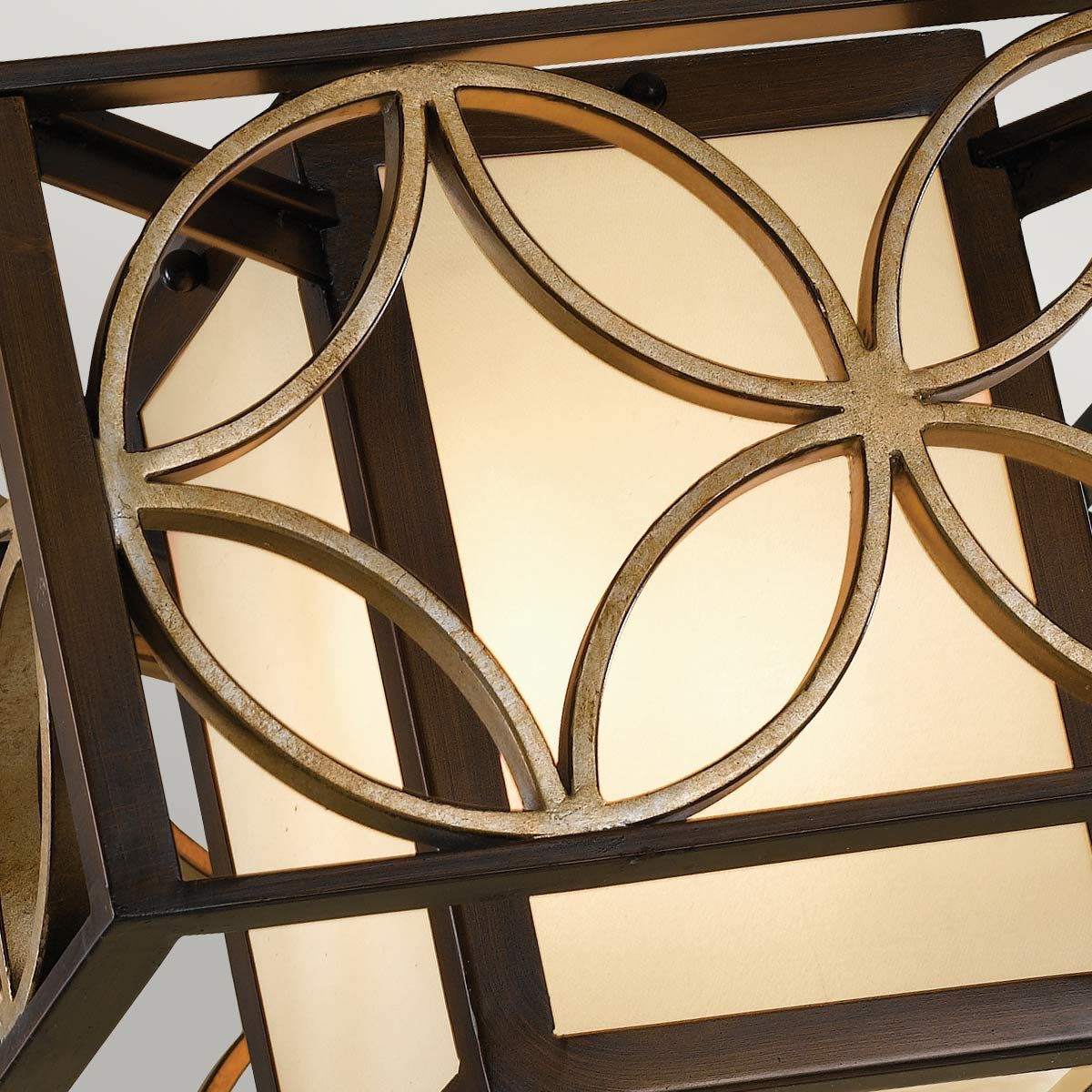 Feiss Remy 2 Light Flush Fitting - Heritage Bronze & Parisienne Gold
