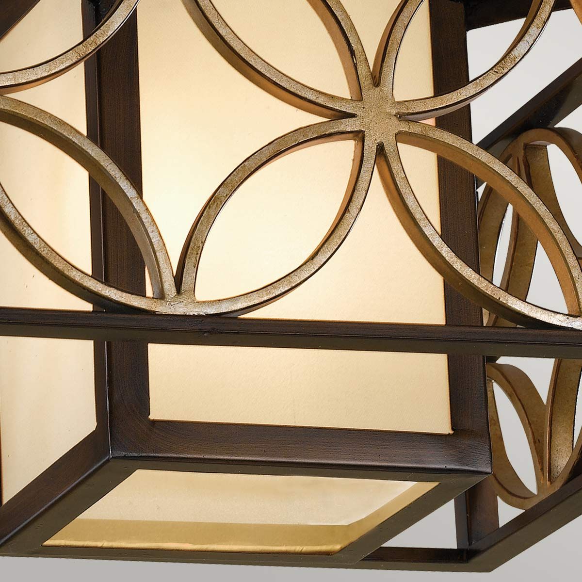 Feiss Remy 2 Light Flush Fitting - Heritage Bronze & Parisienne Gold
