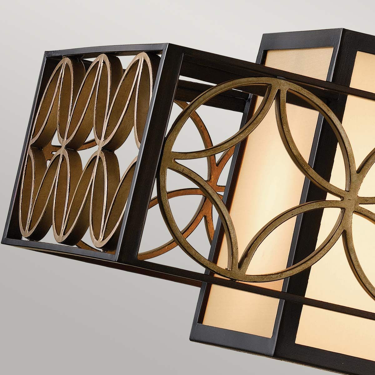 Feiss Remy 4 Light Pendant - Heritage Bronze & Parisienne Gold